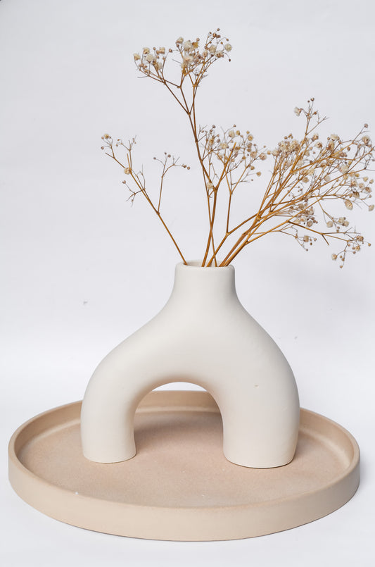 Asymmetrical Harmony Stone Vase