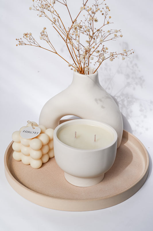 Ibiza scented candle with double wick