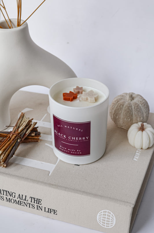 Black Cherry Frosty Autumn Candle