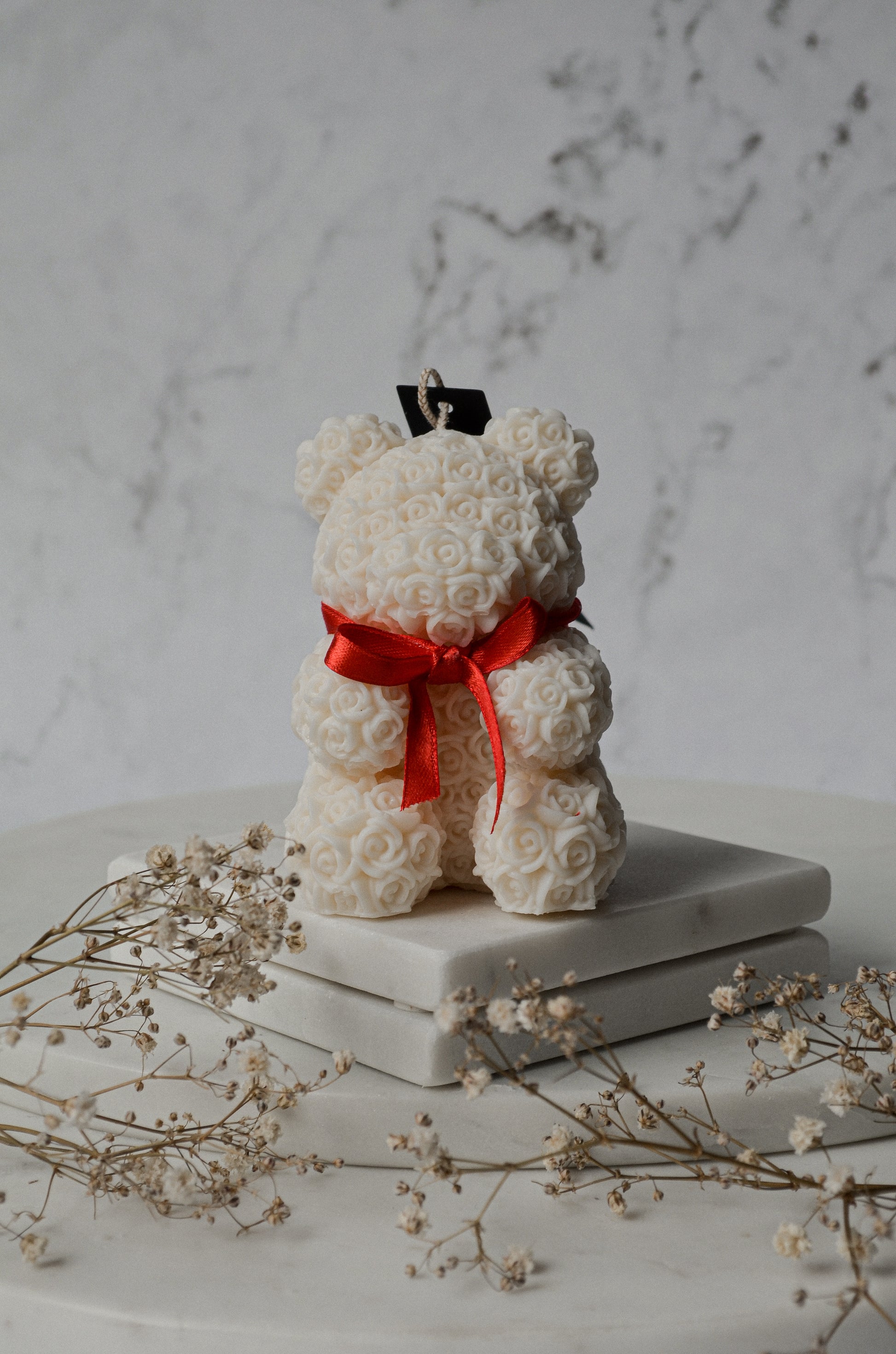 rose teddy bear for cute candle gifts